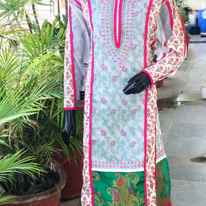 Chikankari Cotton Designer Kurtis