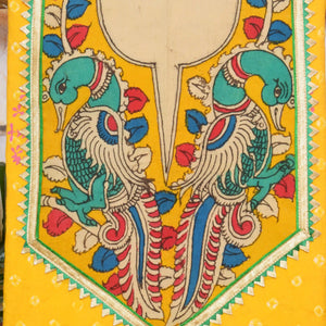 Pen Kalamkari Kurti Fabric - SSEthnics