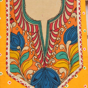 Pen Kalamkari Kurti Fabric - SSEthnics