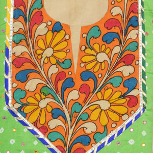 Pen Kalamkari Kurti Fabric - SSEthnics