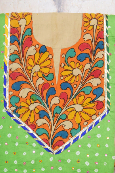 Pen Kalamkari Kurti Fabric - SSEthnics