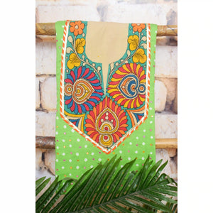 Pen Kalamkari Kurti Fabric - SSEthnics