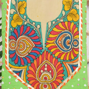 Pen Kalamkari Kurti Fabric - SSEthnics