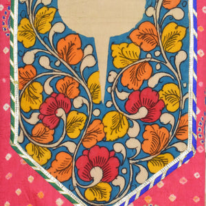 Pen Kalamkari Kurti Fabric - SSEthnics
