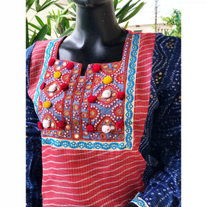Leheriya Kutch Work Kota kurti | Sangisathi