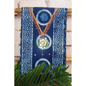 Indigo Mirror Work Kurti Fabric