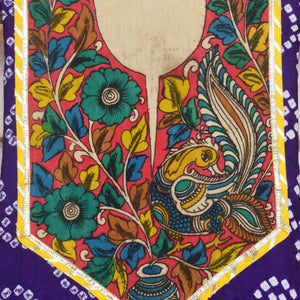 Pen Kalamkari Kurti Fabric - SSEthnics