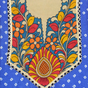 Pen Kalamkari Kurti Fabric - SSEthnics