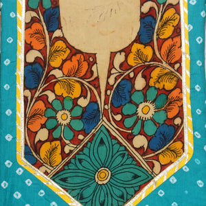 Pen Kalamkari Kurti Fabric - SSEthnics