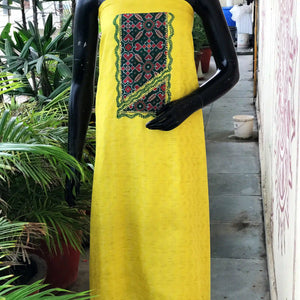 Bhagalpuri Cotton Silk Patola Inspired Patchwork Kurti