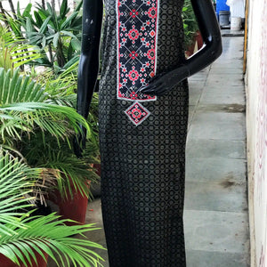 Bhagalpuri Cotton Silk Patola Inspired Patchwork Kurti