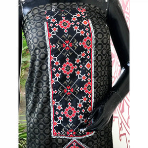 Bhagalpuri Cotton Silk Patola Inspired Patchwork Kurti