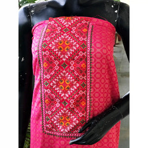 Bhagalpuri Cotton Silk Patola Inspired Patchwork Kurti