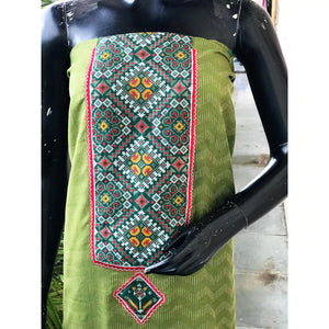Bhagalpuri Cotton Silk Patola Inspired Patchwork Kurti