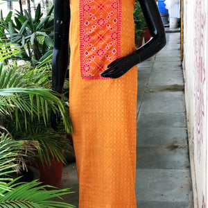 Bhagalpuri Cotton Silk Patola Inspired Patchwork Kurti