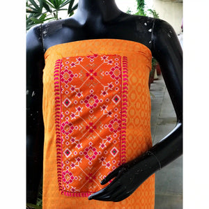 Bhagalpuri Cotton Silk Patola Inspired Patchwork Kurti