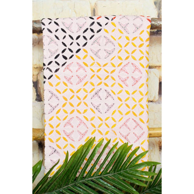 Light Pink Applique Cotton Kurti with Sozni Embroidery