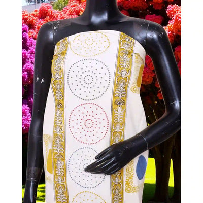 Designer Dabu Block Print Kurti Fabric