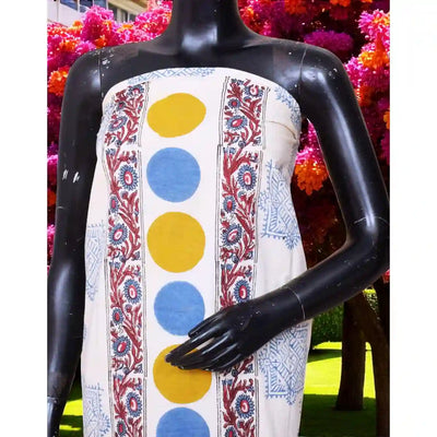 Designer Dabu Block Print Kurti Fabric