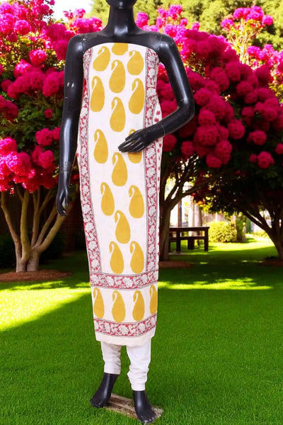 Designer Dabu Block Print Kurti Fabric