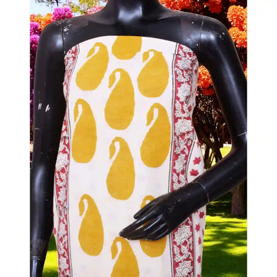 Designer Dabu Block Print Kurti Fabric