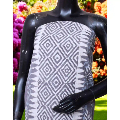 Designer Dabu Block Print Kurti Fabric