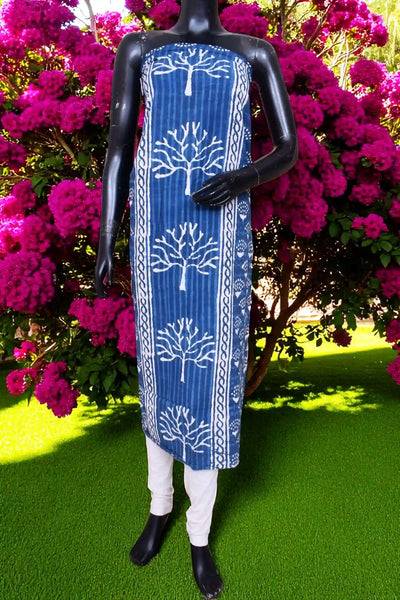 Designer Dabu Block Print Kurti Fabric