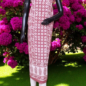 Designer Dabu Block Print Kurti Fabric