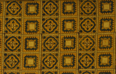 Yellow Ajrakh Straight Cut Kurti