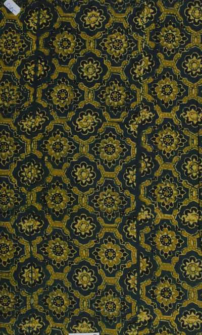 Green Ajrakh Straight Cut Kurti