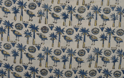 Cream Ajrakh Straight Cut Kurti