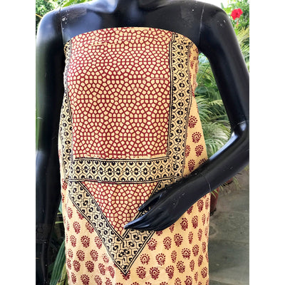 Bagh Block Print Designer Kurti Fabric