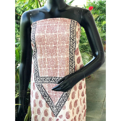 Bagh Block Print Designer Kurti Fabric
