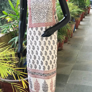Bagh Block Print Designer Kurti Fabric