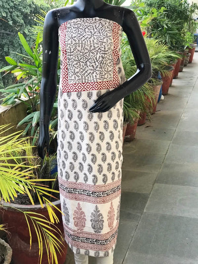 Bagh Block Print Designer Kurti Fabric