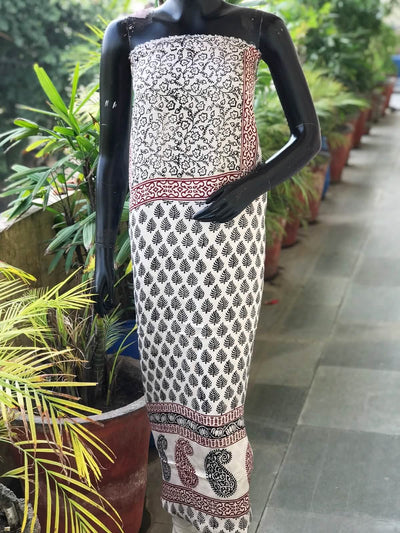 Bagh Modal Block Print Designer Kurti Fabric