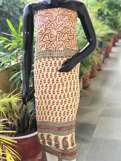 Bagh Modal Block Print Designer Kurti Fabric