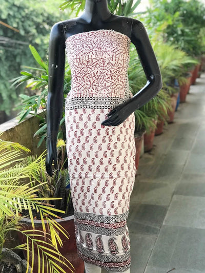 Bagh Modal Block Print Designer Kurti Fabric