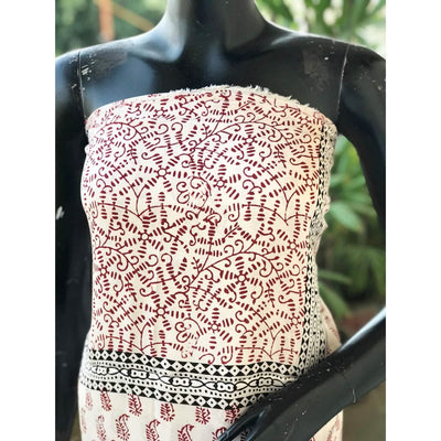 Bagh Modal Block Print Designer Kurti Fabric