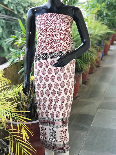 Bagh Modal Block Print Designer Kurti Fabric