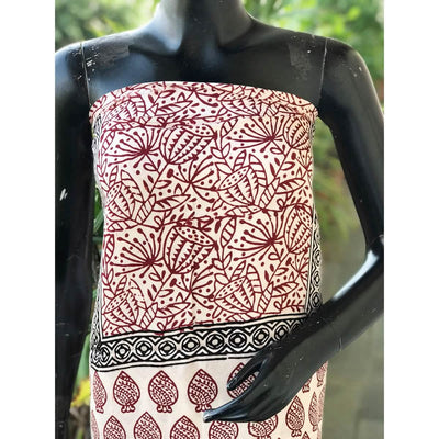Bagh Modal Block Print Designer Kurti Fabric