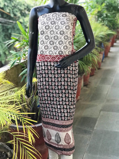 Bagh Modal Block Print Designer Kurti Fabric