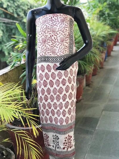 Bagh Modal Block Print Designer Kurti Fabric