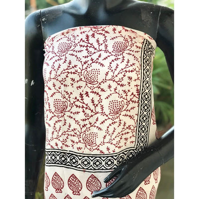 Bagh Modal Block Print Designer Kurti Fabric