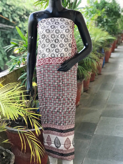 Bagh Modal Block Print Designer Kurti Fabric