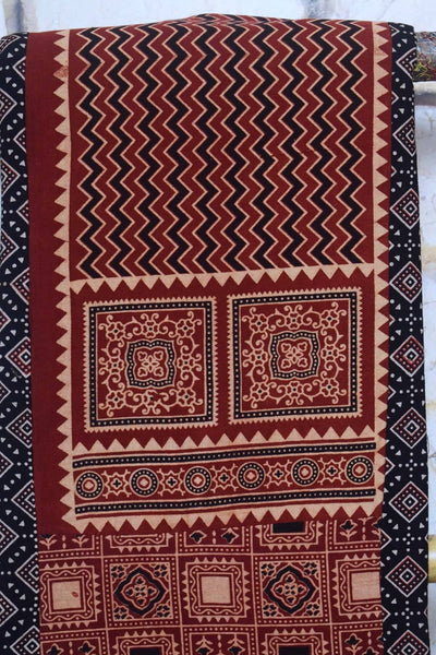 Ajrakh Block Print Patchwork Kurtis