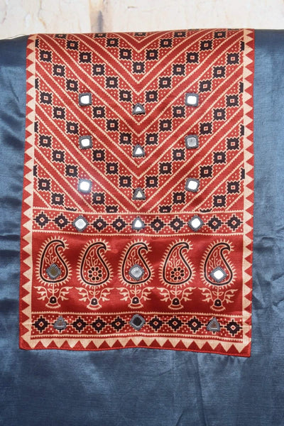 Mashru Silk Patchwork Kurtis Plus Size