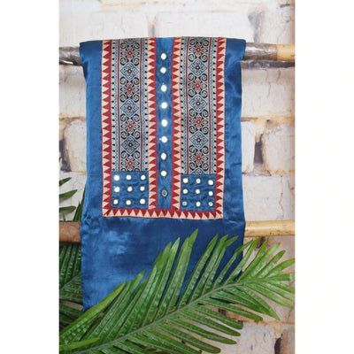 Mashru Silk Patchwork Kurtis Plus Size