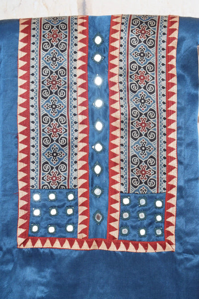 Mashru Silk Patchwork Kurtis Plus Size