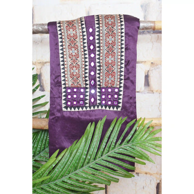 Mashru Silk Patchwork Kurtis Plus Size